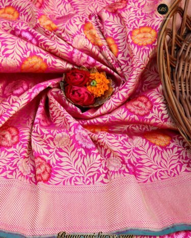 Pure Banarasi Katan Silk Kadhwa Vasket Saree