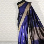 Pure Banarasi Handloom Katan Silk Dark Blue Color Saree