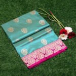 Pure Banarasi Handloom Katan Silk Sea Green Color Saree