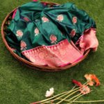 Pure Banarasi Handloom Katan Silk Green Color Saree