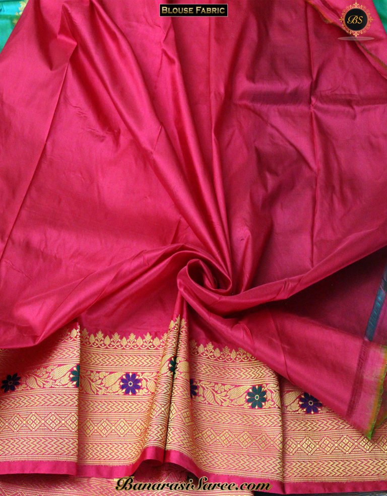 Pure Banarasi Handloom Katan Silk Sky Blue Color Saree - Image 3