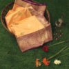 Pure Banarasi Handloom Katan Silk Gold Color Saree