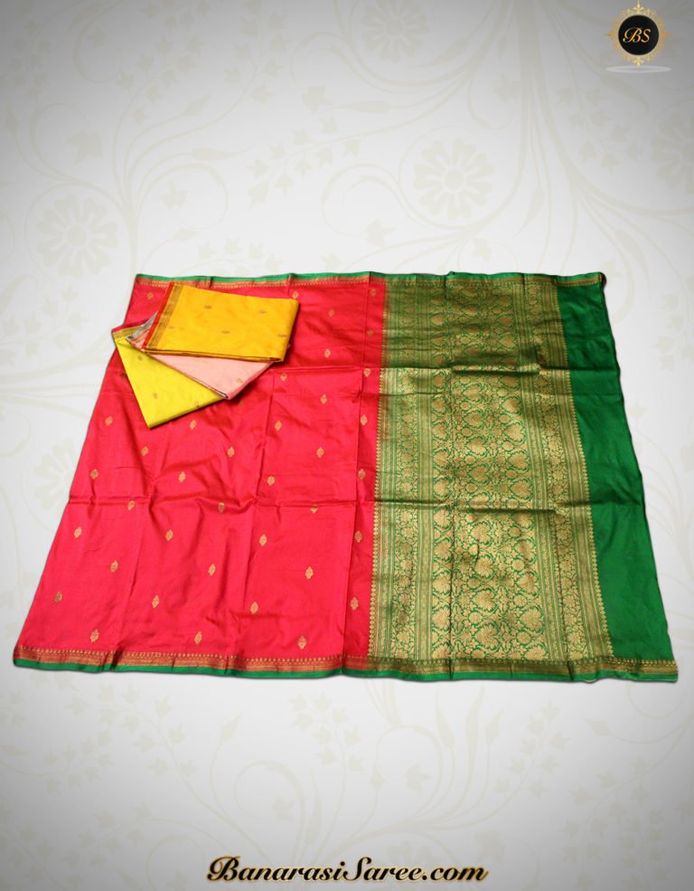 Pure Banarasi Handloom Katan Silk Pink Color Saree - Image 2