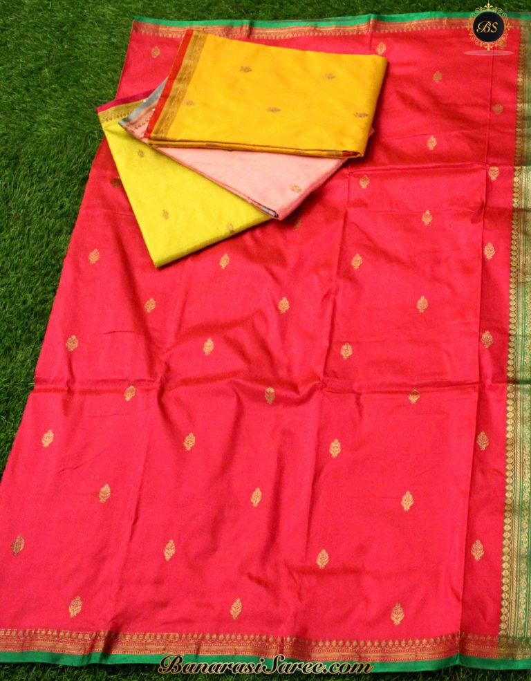 Pure Banarasi Handloom Katan Silk Pink Color Saree - Image 4
