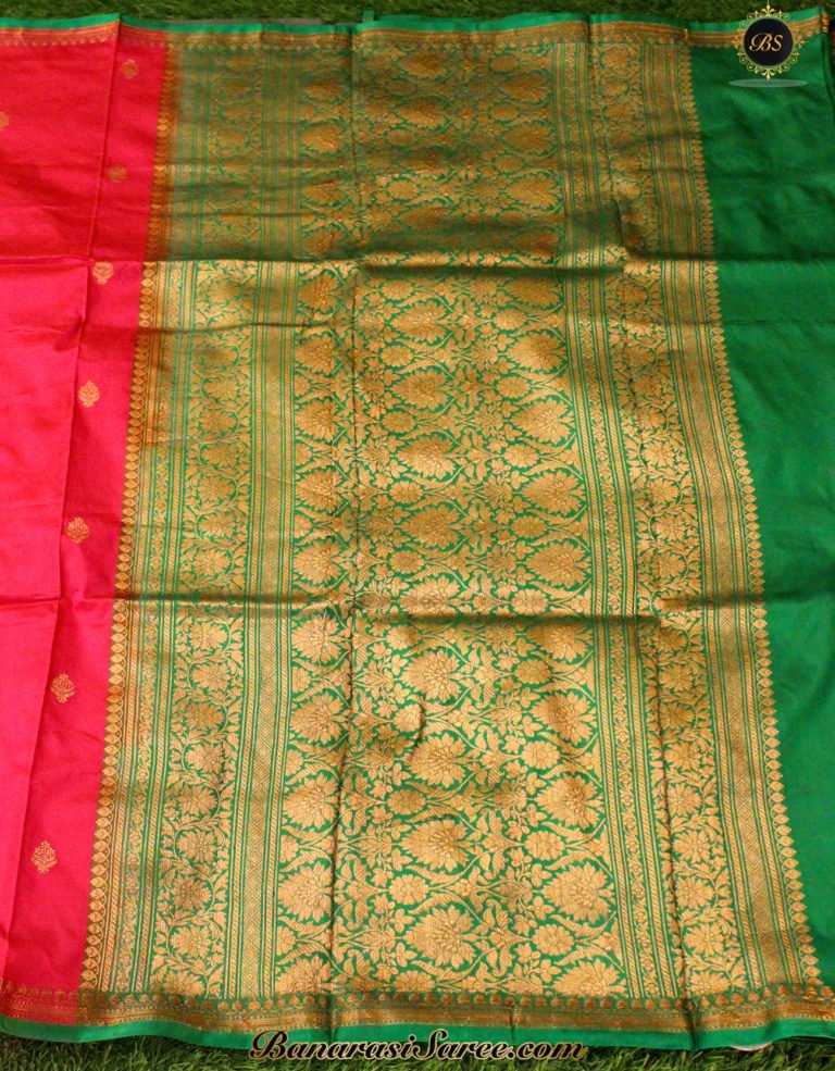 Pure Banarasi Handloom Katan Silk Pink Color Saree - Image 3