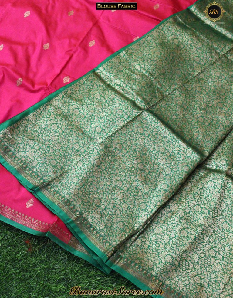 Pure Banarasi Handloom Katan Silk Pink Color Saree - Image 5