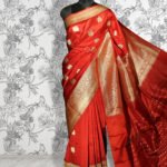 Pure Banarasi Handloom Katan Silk Red Color Shikaargah Saree