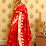 Pure Banarasi Handloom Katan Silk Lion Figures Saree