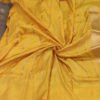Pure Banarasi Handloom Tussar Silk Grey-Yellow Color Saree - Image 3