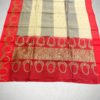 Pure Banarasi Handloom Tussar Silk Grey-White Saree - Image 2