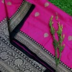 Pure Banarasi Handloom Katan Silk Hot Pink Saree