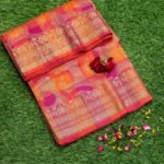 Pure Banarasi Handloom Tussar Silk Zari Jaal Saree