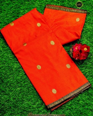Pure Banarasi Handloom Katan Silk Koniya Pallu Saree
