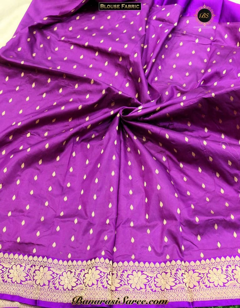 Pure Banarasi Handloom Katan Silk Tussar Color Saree - Image 3