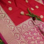 Pure Banarasi Handloom Katan Silk Peacock Figures Red Saree