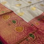 Pure Banarasi Handloom Katan Silk Pinkish-Grey Color Saree