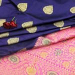 Pure Banarasi Handloom Katan Silk Blue Color Meena Boota Saree