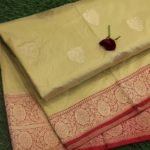 Pure Banarasi Handloom Katan Silk Latte Color Saree