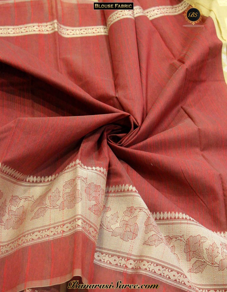 Pure Banarasi Handloom Linen Saree - Image 3