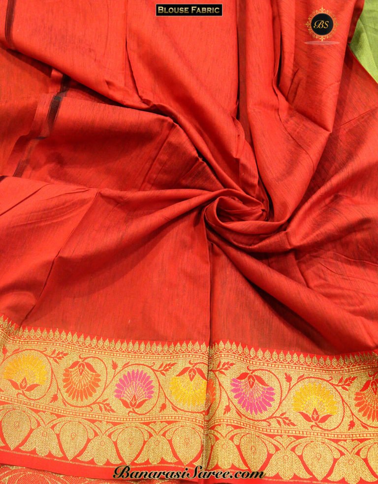 Pure Banarasi Handloom Dark Tussar Saree - Image 3