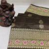 brown banarasi saree