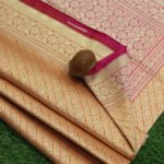 Banarasi Handloom Semi Silk Orange Brocade Saree