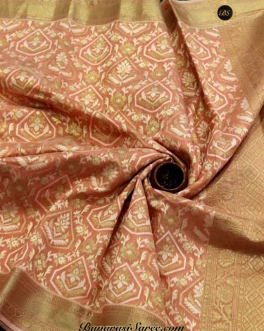 Banarasi Handloom cotton Silk Thread Work Jaal Saree