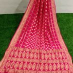 Pure Banarasi Handloom Pink Color Bandhani Saree