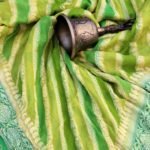 Pure Banarasi Handloom Khaddi Chiffon Green Color Rangkat Saree