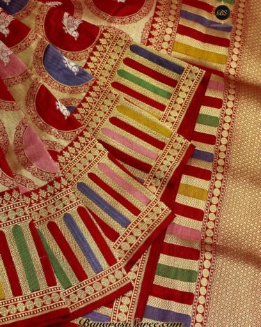 Pure Banarasi Handloom Rangkat Katan Silk Saree