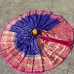 Pure Banarasi Handloom Khaddi Chiffon Royal Blue Color Skirt Border Saree