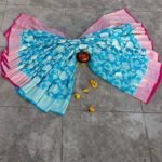 Pure Banarasi Handloom Khaddi Chiffon Skyblue- Pink Zari Jaal Saree