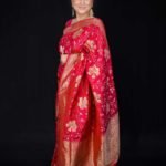 Pure Banarasi Handloom Katan Silk Shot Pink Color Patola Saree