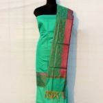 Banarasi Handloom Cotton Silk Sea Green Color Resham Work Suit