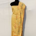 Banarasi Handloom Cotton Silk Tussar Color Zari Booty Suit