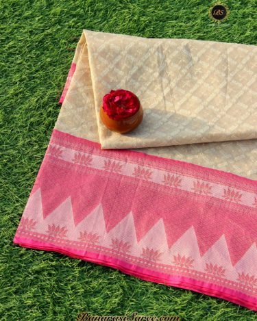 Banarasi Handloom Kora Silk Golden Zari and Resham Work Saree