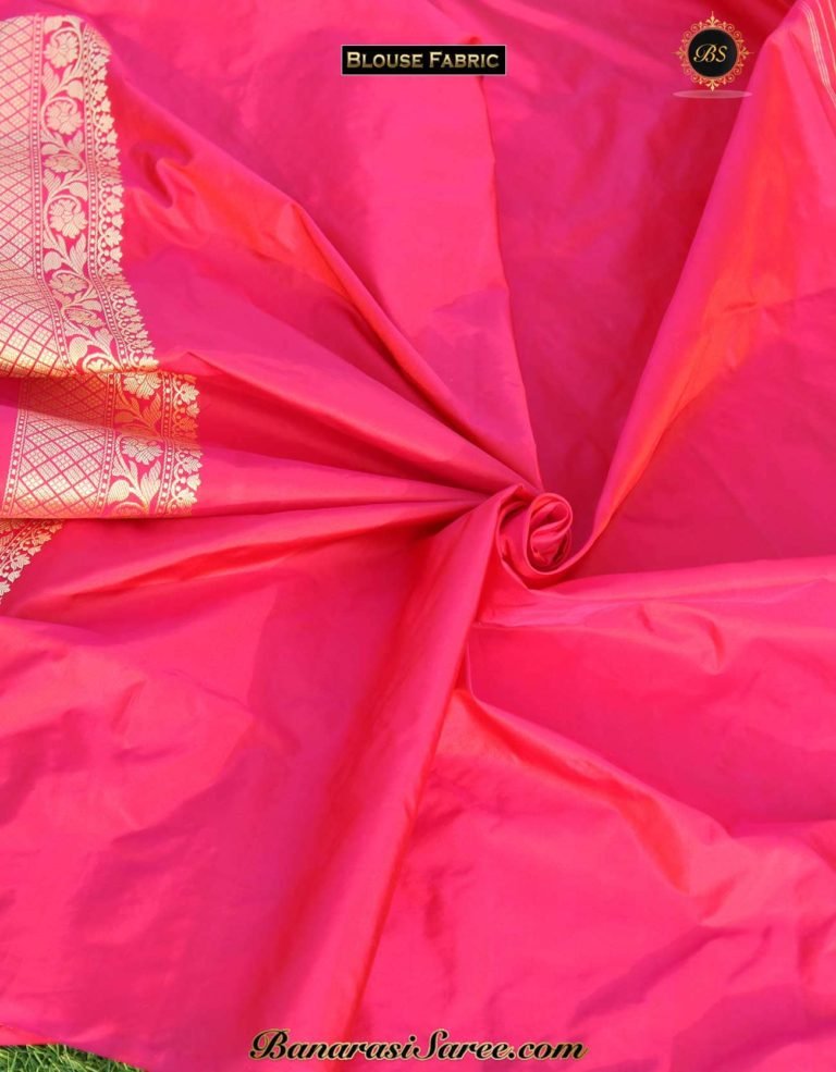 Pure Banarasi Katan Silk Roopa Sona Zari Jaal Saree - Image 5