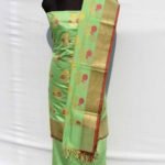 Banarasi Handloom Mint Green Color Zari & Resham Boota Suit