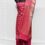Banarasi Handloom Magenta Color Zari Booty Suit