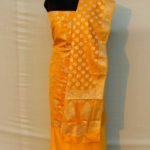 Banarasi Handloom Gold Color Zari Jaal Suit
