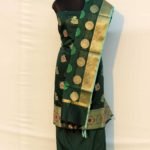Banarasi Handloom Emerald Green Color Alfi Boota Suit