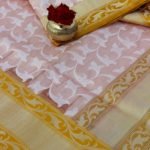 Pure Banarasi Handloom Off white Gold Tissue Jaal Saree