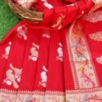 Pure Banarasi Handloom Katan Silk Red Saree