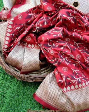 Banarasi Handloom Soft Silk Floral Jaal Saree
