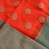Banarasi Handloom Kora Silk Antique Zari Boota Saree - Image 2