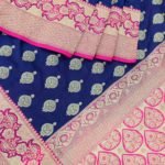 Banarasi Handloom Soft Silk Zari Booty Floral Border Saree