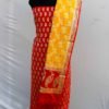Banarasi Handloom Cotton Silk Red-Yellow Suit - Image 2