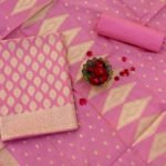 Banarasi Handloom Cotton Silk Light Pink Color Suit