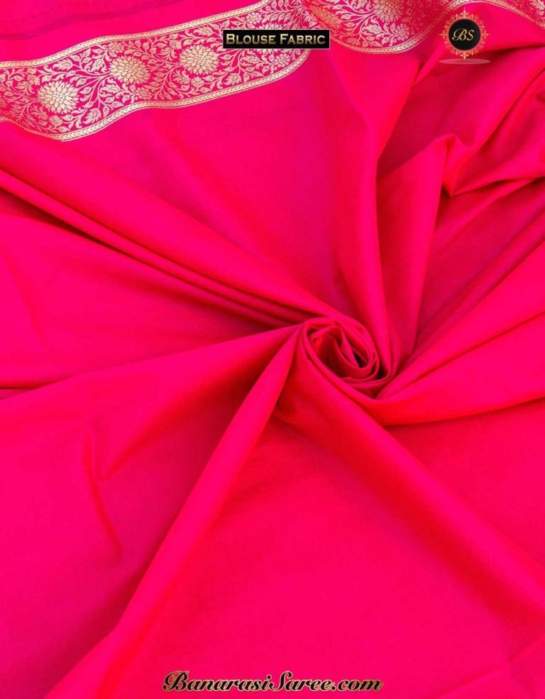 Banarasi Handloom Soft Silk Shot Pink Floral Jaal Saree - Image 4