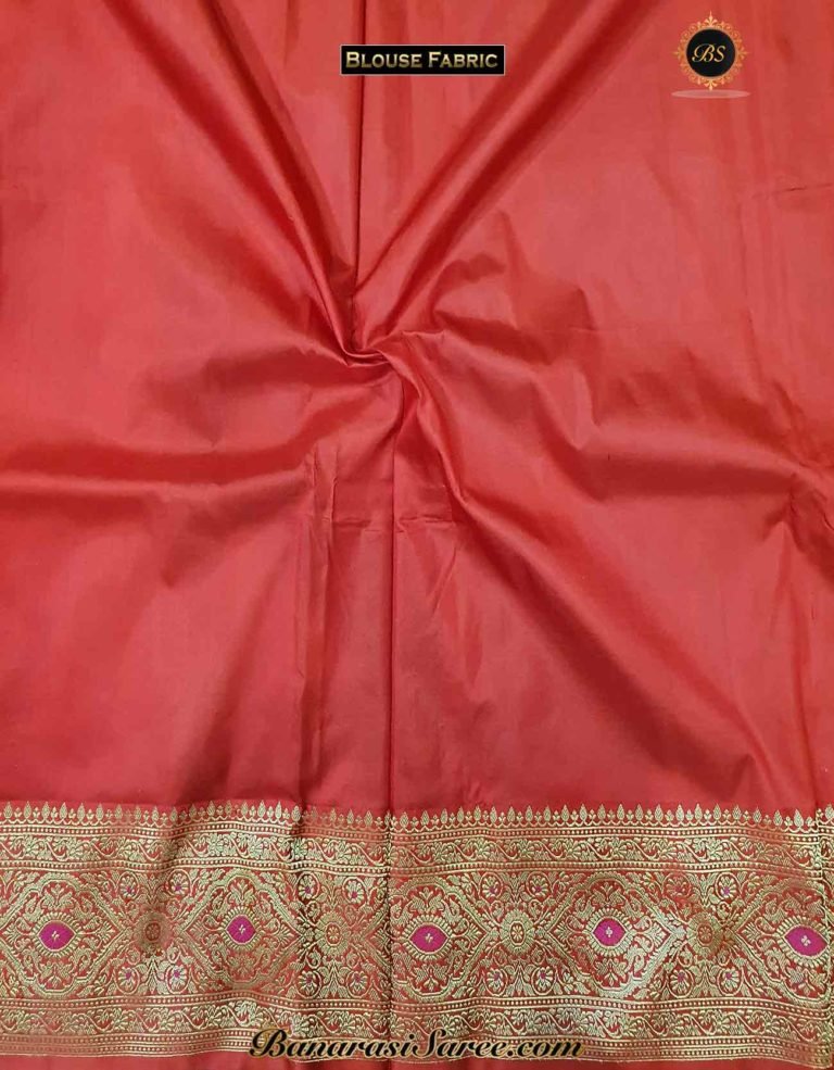 Pure Banarasi Handloom Katan Silk Alfi Booty Skirt Border Saree - Image 5